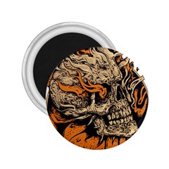 Human Skull  Skull Art Skeleton Illustration 2.25  Magnets