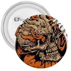 Human Skull  Skull Art Skeleton Illustration 3  Buttons