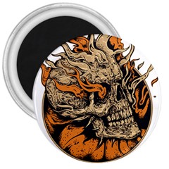 Human Skull  Skull Art Skeleton Illustration 3  Magnets