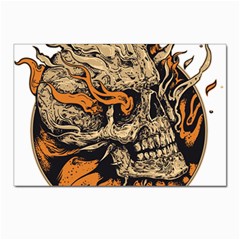 Human Skull  Skull Art Skeleton Illustration Postcards 5  x 7  (Pkg of 10)