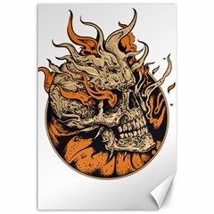 Human Skull  Skull Art Skeleton Illustration Canvas 24  x 36 