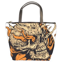 Human Skull  Skull Art Skeleton Illustration Bucket Bag