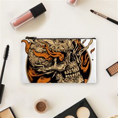 Human Skull  Skull Art Skeleton Illustration Cosmetic Bag (Small)