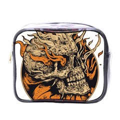 Human Skull  Skull Art Skeleton Illustration Mini Toiletries Bag (One Side)