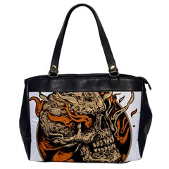 Human Skull  Skull Art Skeleton Illustration Oversize Office Handbag by uniart180623