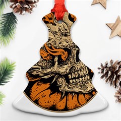 Human Skull  Skull Art Skeleton Illustration Ornament (Christmas Tree) 