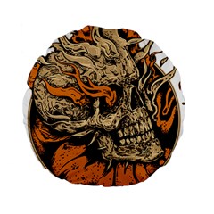 Human Skull  Skull Art Skeleton Illustration Standard 15  Premium Round Cushions by uniart180623