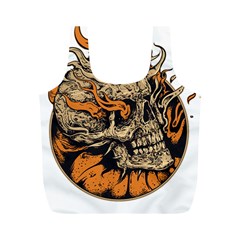 Human Skull  Skull Art Skeleton Illustration Full Print Recycle Bag (M)