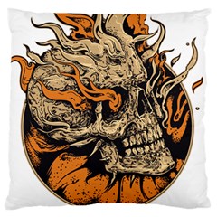 Human Skull  Skull Art Skeleton Illustration Standard Premium Plush Fleece Cushion Case (one Side) by uniart180623