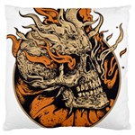 Human Skull  Skull Art Skeleton Illustration Large Premium Plush Fleece Cushion Case (Two Sides) Front