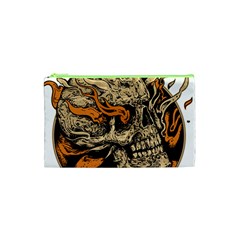 Human Skull  Skull Art Skeleton Illustration Cosmetic Bag (xs) by uniart180623