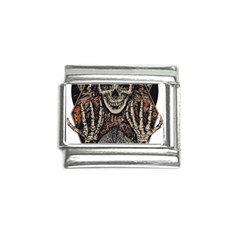 Gray And Multicolored Skeleton Illustration Italian Charm (9mm) by uniart180623