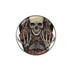 Gray And Multicolored Skeleton Illustration Hat Clip Ball Marker (4 Pack) by uniart180623