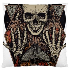 Gray And Multicolored Skeleton Illustration Large Cushion Case (two Sides) by uniart180623