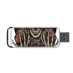 Gray And Multicolored Skeleton Illustration Portable Usb Flash (two Sides) by uniart180623