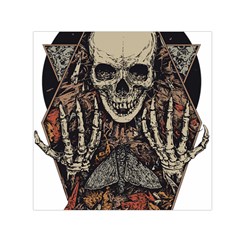 Gray And Multicolored Skeleton Illustration Square Satin Scarf (30  X 30 ) by uniart180623