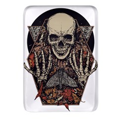 Gray And Multicolored Skeleton Illustration Rectangular Glass Fridge Magnet (4 Pack) by uniart180623