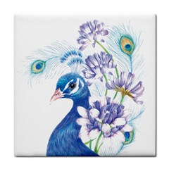 Peacock Tile Coaster by uniart180623