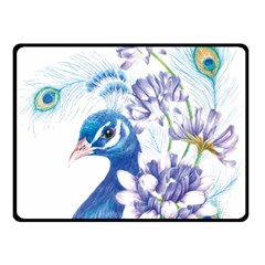 Peacock Fleece Blanket (small) by uniart180623