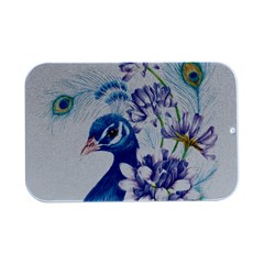 Peacock Open Lid Metal Box (silver)   by uniart180623