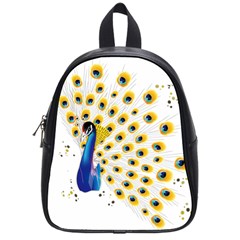 Bird Peafowl Peacock Animal School Bag (small) by uniart180623