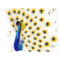 Bird Peafowl Peacock Animal Two Sides Premium Plush Fleece Blanket (large) by uniart180623