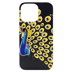 Bird Peafowl Peacock Animal Iphone 14 Pro Max Black Uv Print Case by uniart180623