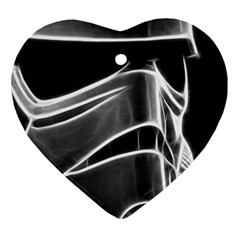 Stormtroopers Sci Fi Mask Ornament (heart) by uniart180623