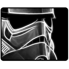 Stormtroopers Sci Fi Mask Two Sides Fleece Blanket (medium) by uniart180623