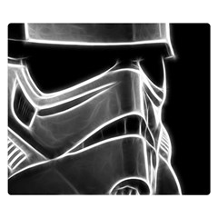 Stormtroopers Sci Fi Mask Two Sides Premium Plush Fleece Blanket (small) by uniart180623