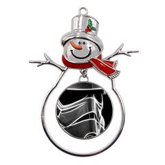 Stormtroopers Sci Fi Mask Metal Snowman Ornament by uniart180623