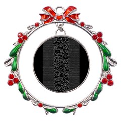 Furr Division Metal X mas Wreath Ribbon Ornament