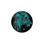 Angry Male Lion Predator Carnivore Golf Ball Marker (10 pack) Front