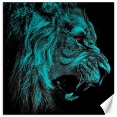 Angry Male Lion Predator Carnivore Canvas 12  X 12  by uniart180623