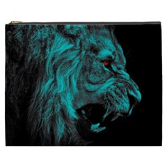 Angry Male Lion Predator Carnivore Cosmetic Bag (xxxl) by uniart180623