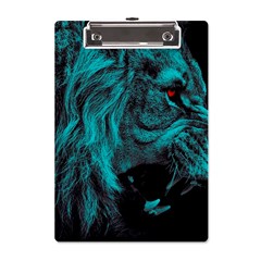 Angry Male Lion Predator Carnivore A5 Acrylic Clipboard by uniart180623