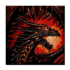 Dragon Tile Coaster by uniart180623