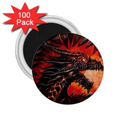 Dragon 2 25  Magnets (100 Pack)  by uniart180623