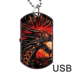 Dragon Dog Tag Usb Flash (two Sides) by uniart180623