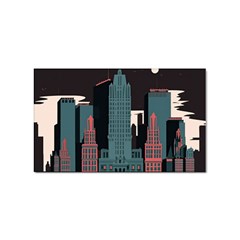 New York City Nyc Skyline Cityscape Sticker Rectangular (100 Pack) by uniart180623