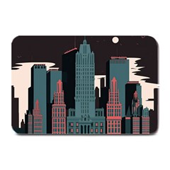 New York City Nyc Skyline Cityscape Plate Mats by uniart180623