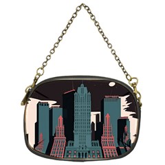 New York City Nyc Skyline Cityscape Chain Purse (one Side) by uniart180623