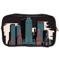 New York City Nyc Skyline Cityscape Toiletries Bag (two Sides) by uniart180623