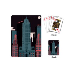 New York City Nyc Skyline Cityscape Playing Cards Single Design (mini) by uniart180623