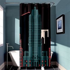 New York City Nyc Skyline Cityscape Shower Curtain 36  X 72  (stall)  by uniart180623