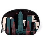 New York City Nyc Skyline Cityscape Accessory Pouch (Large) Back