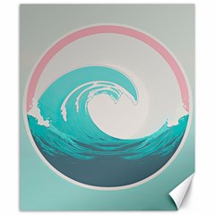 Tidal Wave Ocean Sea Tsunami Wave Minimalist Canvas 20  X 24  by uniart180623