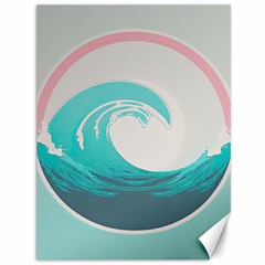 Tidal Wave Ocean Sea Tsunami Wave Minimalist Canvas 36  X 48  by uniart180623