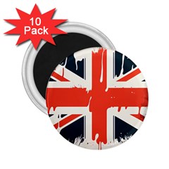 Union Jack England Uk United Kingdom London 2 25  Magnets (10 Pack)  by uniart180623