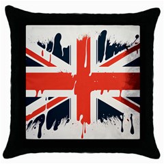 Union Jack England Uk United Kingdom London Throw Pillow Case (black) by uniart180623